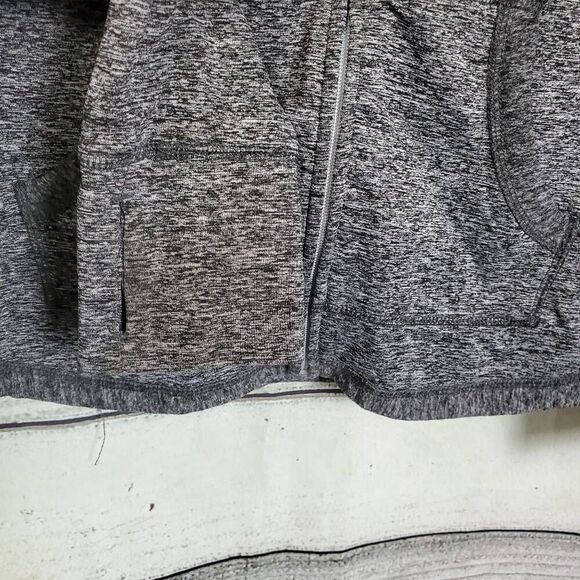 Denver Broncos NFL Women’s Full Zip Hoodie M Gray Heathered Stretch Fleece Jacke - Picture 6 of 7